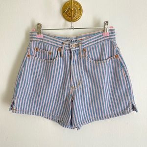 VINTAGE Palmetto's Striped Denim Jean Shor…